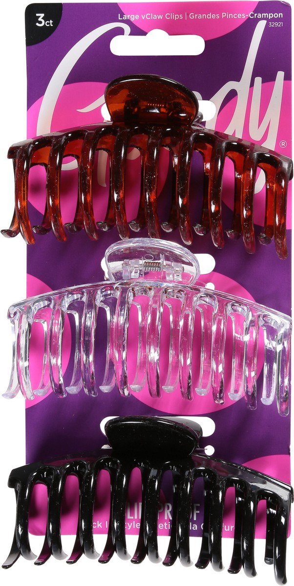 slide 6 of 9, Goody VClaw Clips Large 3 ea, 3 ct