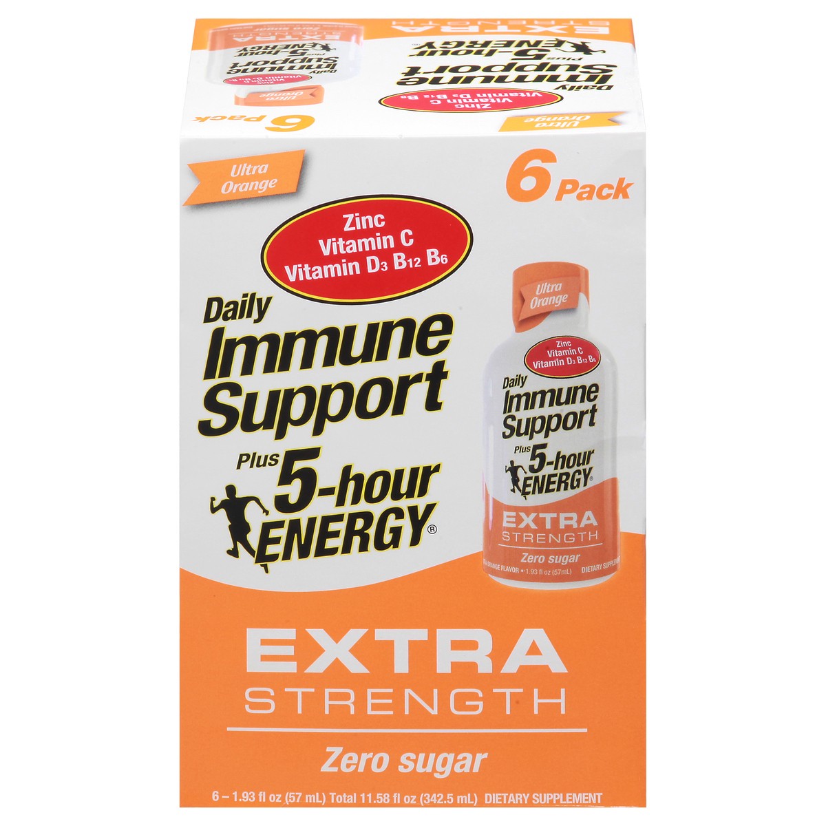 slide 1 of 14, 5-hour ENERGY 5-Hour Daily Immune Orange, 11.58 oz