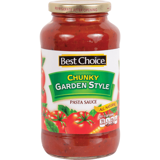 slide 1 of 1, Best Choice Chunky Garden Style Pasta Sauce, 24 oz