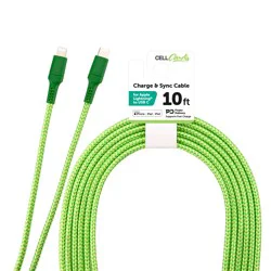 Cellcandy Apple Lightning Charge and Sync Cable - Green