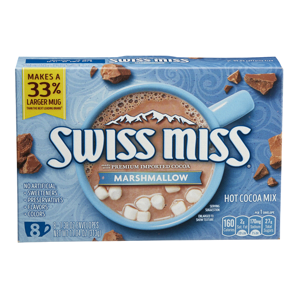slide 1 of 1, Swiss Miss Marshmallow Hot Chocolate Mix, 10 ct