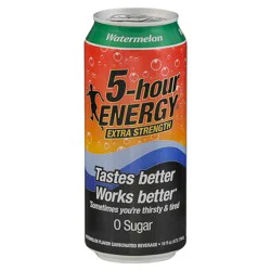 5-Hour Energy Extra Strength Watermelon Flavor Carbonated Beverage - 16 fl oz
