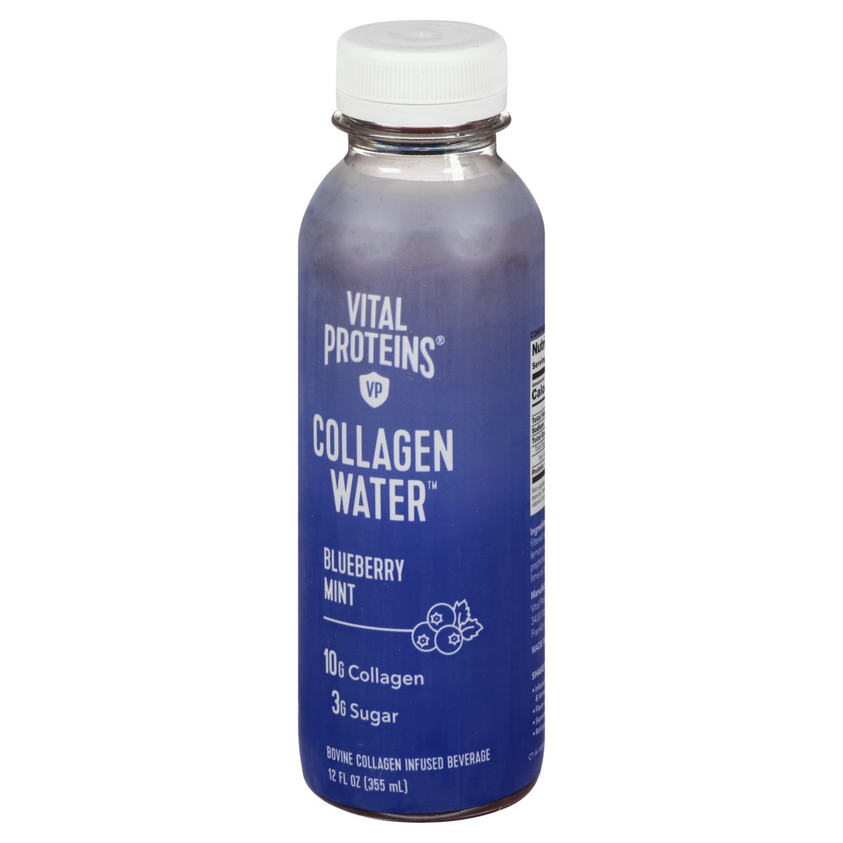 slide 10 of 11, Vital Proteins Blueberry Mint Collagen Water 12 oz, 12 oz