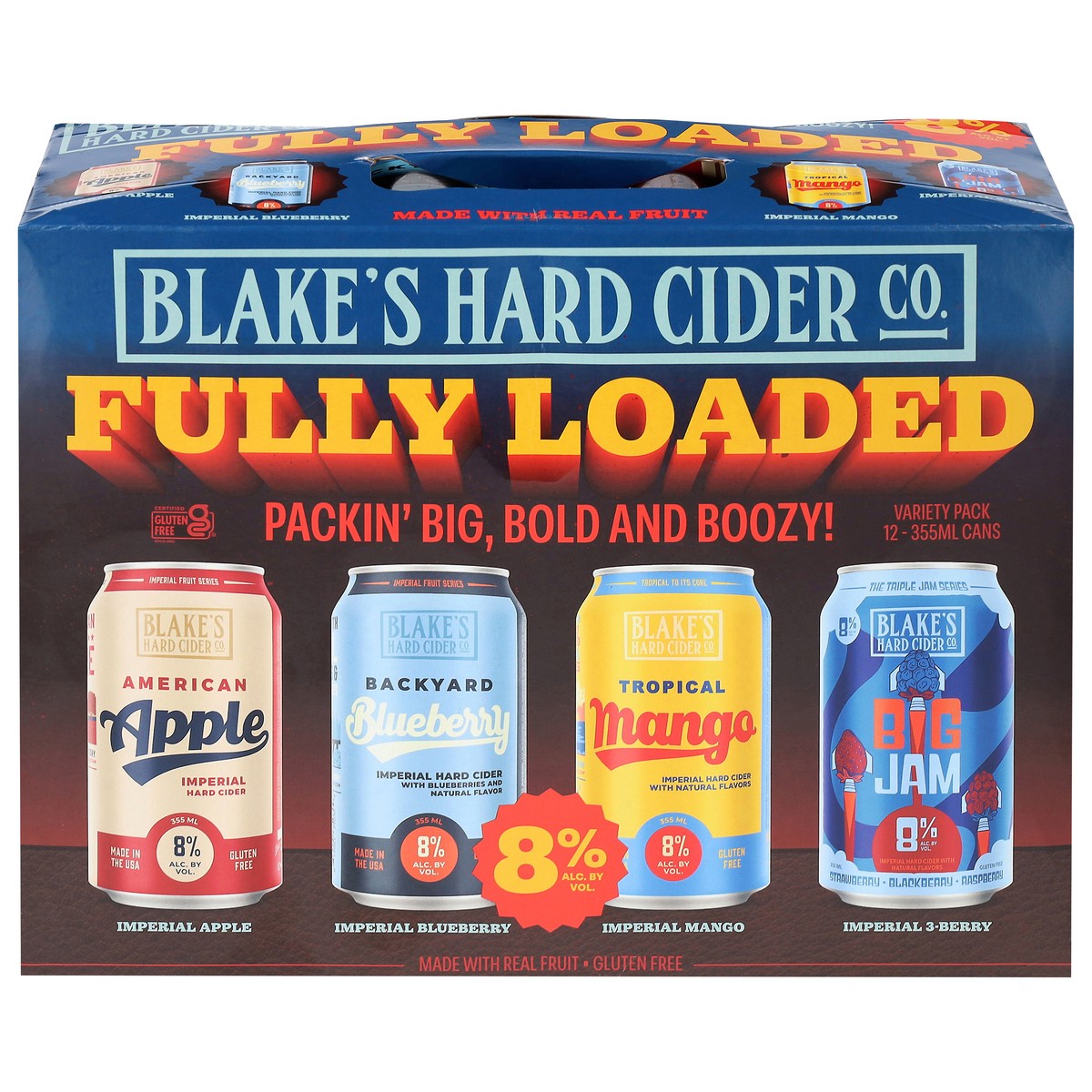 slide 1 of 12, Blake's Hard Cider Co. Assorted Hard Cider Variety Pack - 12 x 355 ml Cans, 12 ct; 12 oz