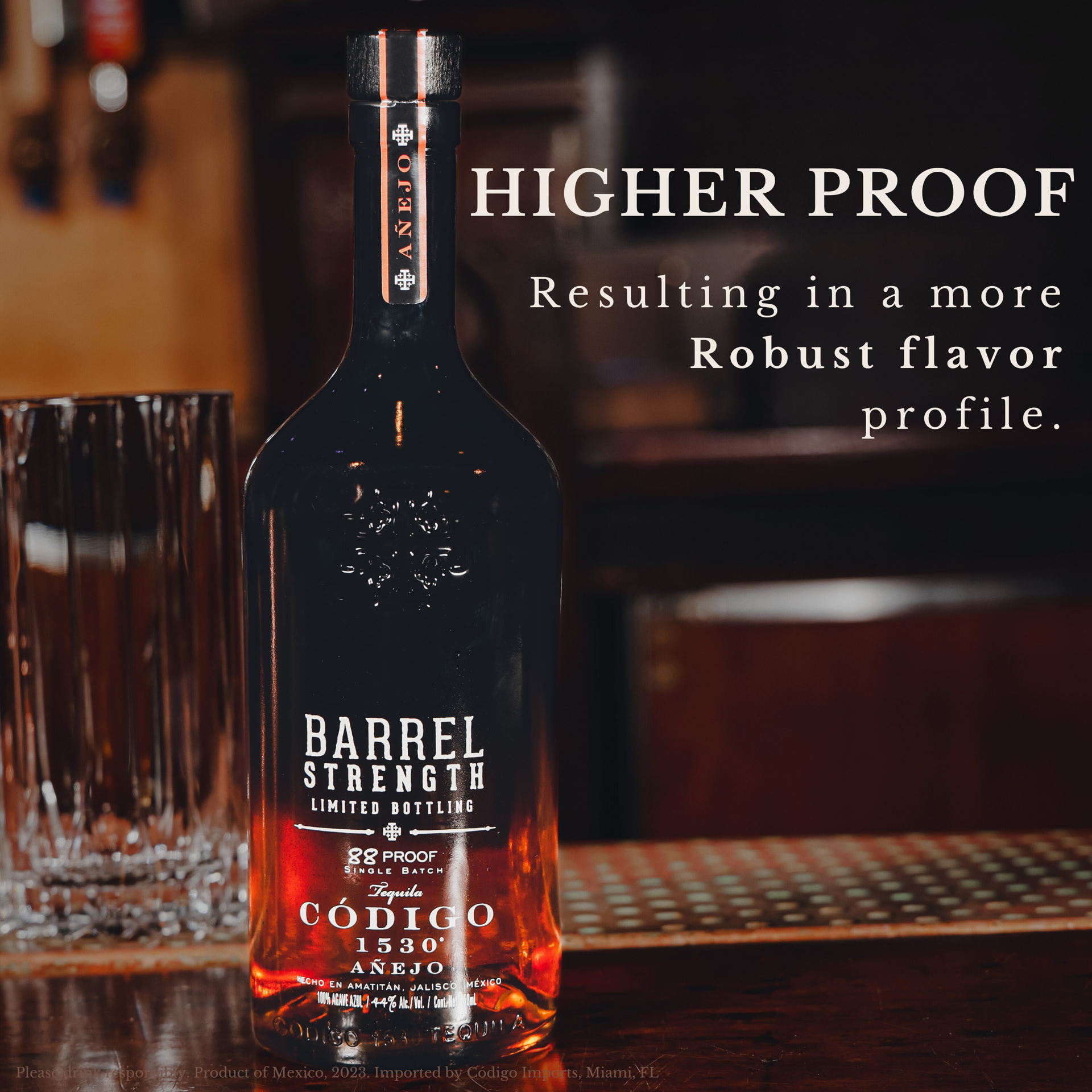 slide 9 of 9, Codigo 1530 Código 1530 Barrel Strength Anejo Tequila, 750 mL Bottle, 44% ABV, 1 ct