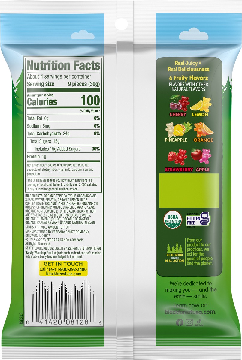 slide 3 of 13, Black Forest 08128 158253 Organic Gummy Bears 4 oz, 