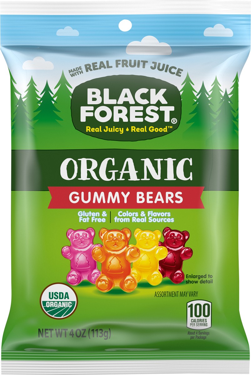slide 2 of 13, Black Forest 08128 158253 Organic Gummy Bears 4 oz, 