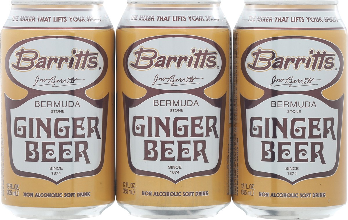 slide 6 of 9, Barritt's Bermuda Stone Ginger Ginger Beer 6 - 12 fl oz Cans, 6 ct