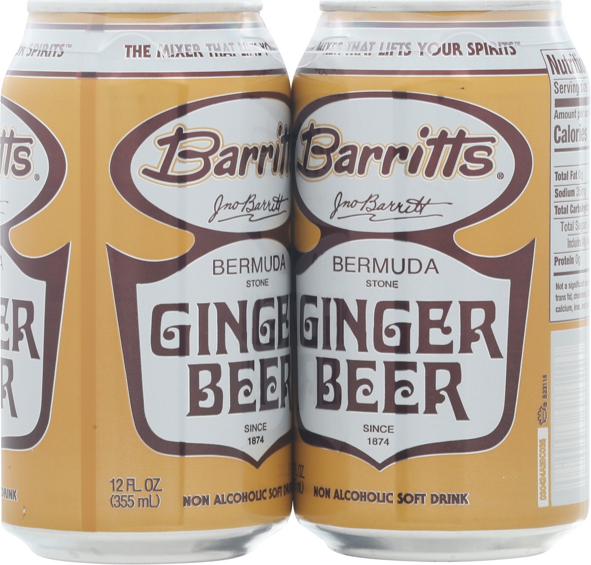 slide 8 of 9, Barritt's Bermuda Stone Ginger Ginger Beer 6 - 12 fl oz Cans, 6 ct