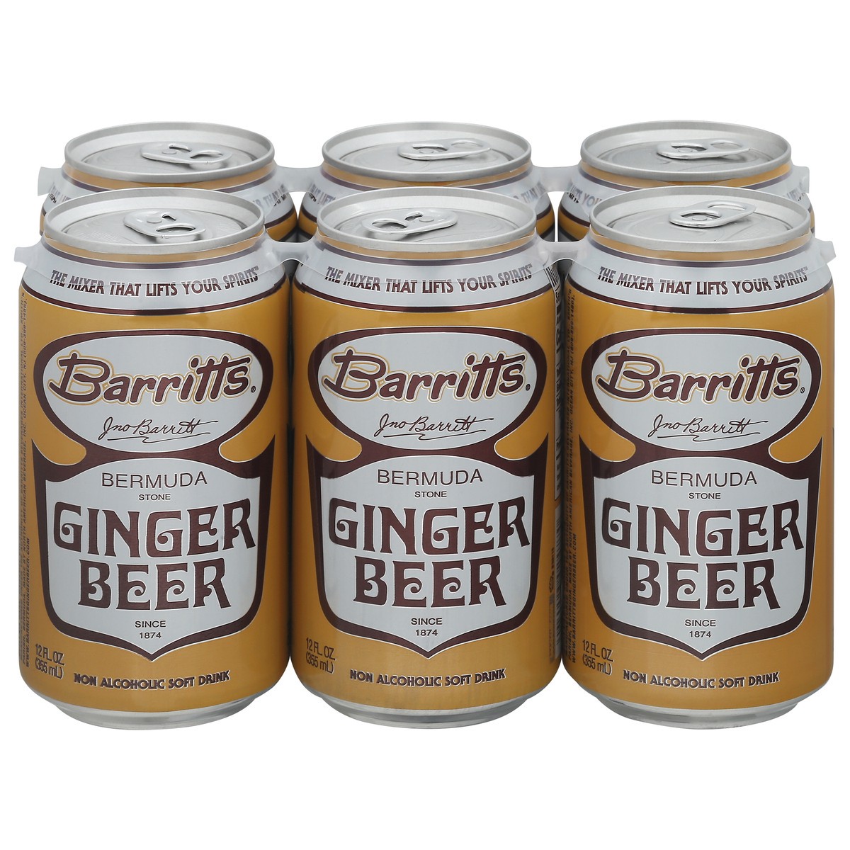 slide 1 of 9, Barritt's Bermuda Stone Ginger Ginger Beer 6 - 12 fl oz Cans, 6 ct