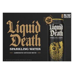 Liquid Death Sparkling Water, 19.2 oz King Size Cans (8-Pack)