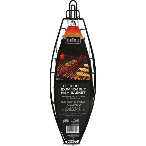 slide 1 of 6, Mr. Bar-B-Q Expandable Fish Basket, 1 ct