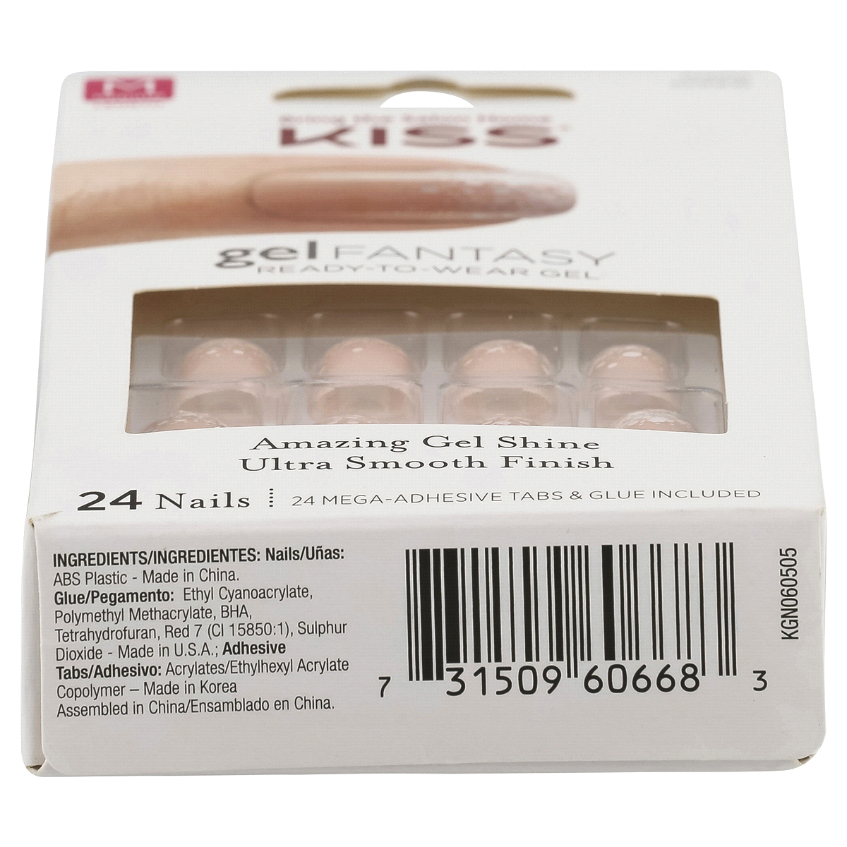 slide 4 of 4, Kiss Gel Fantasy Ready-To-Wear Gel Nails - To the Max, 24 ct