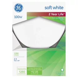 GE 100 Watt G40 Decorative Globe, Soft White Bulb