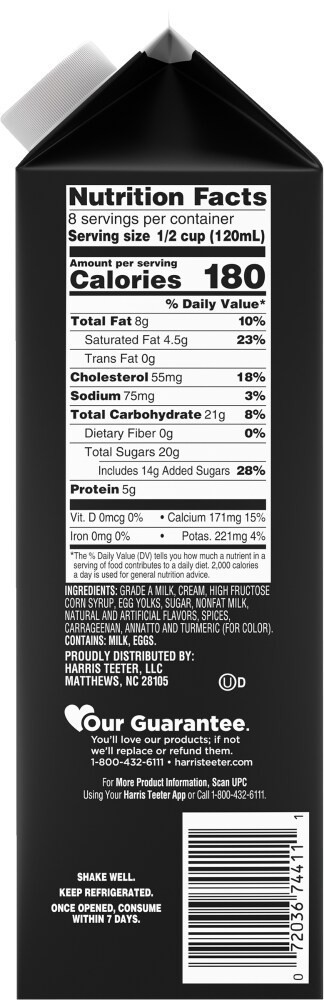 slide 2 of 3, Harris Teeter® Classic Eggnog, 32 fl oz