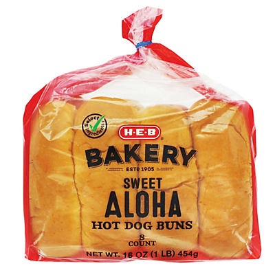 slide 1 of 1, H-E-B Select Ingredients Sweet Aloha Hot Dog Buns, 8 ct