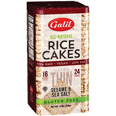 slide 1 of 1, Galil Sesame & Sea Salt Ultra Thin Rice Cakes, 3.5 oz