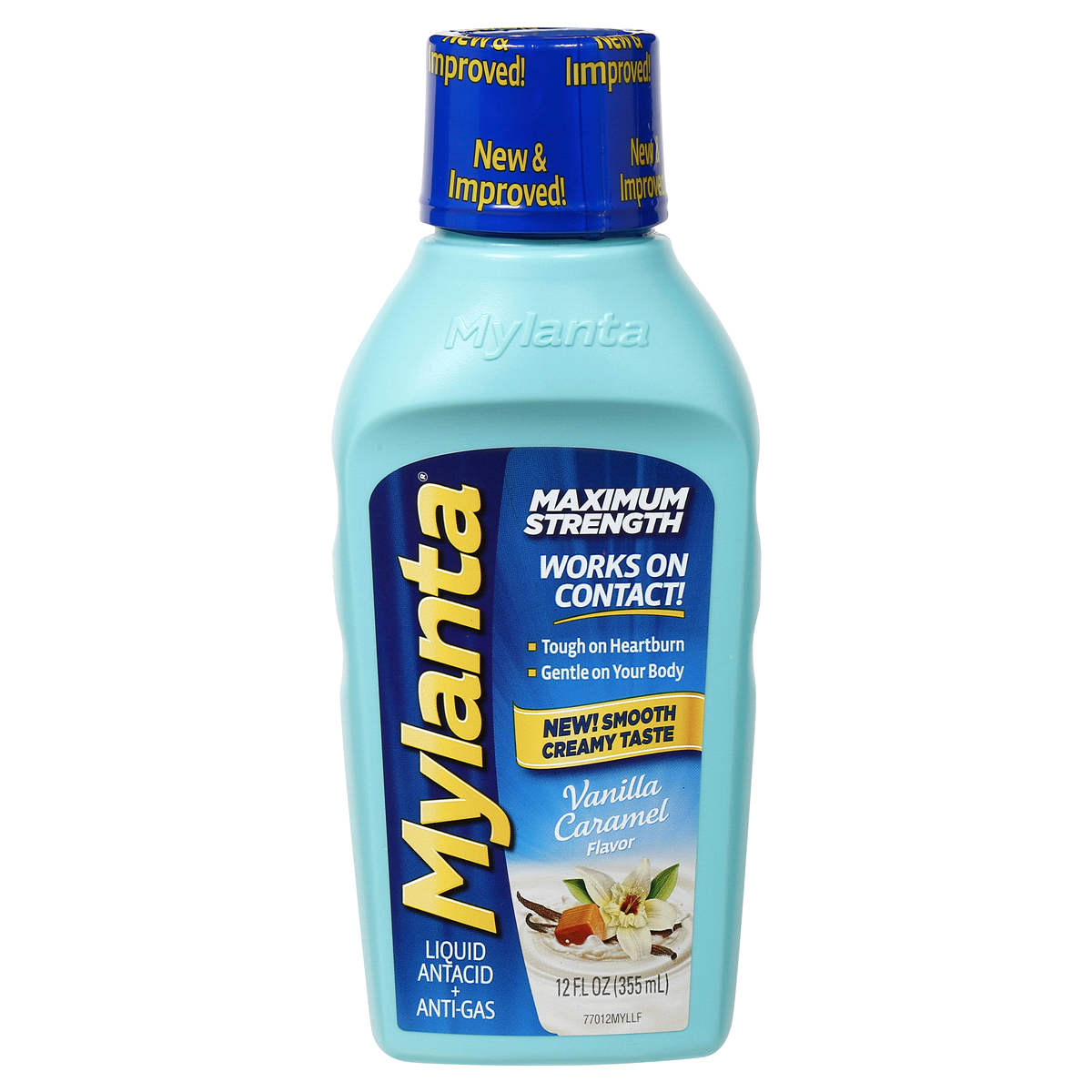 slide 1 of 2, Mylanta Vanilla Caramel Max Strength Acid Reducer, 12 oz