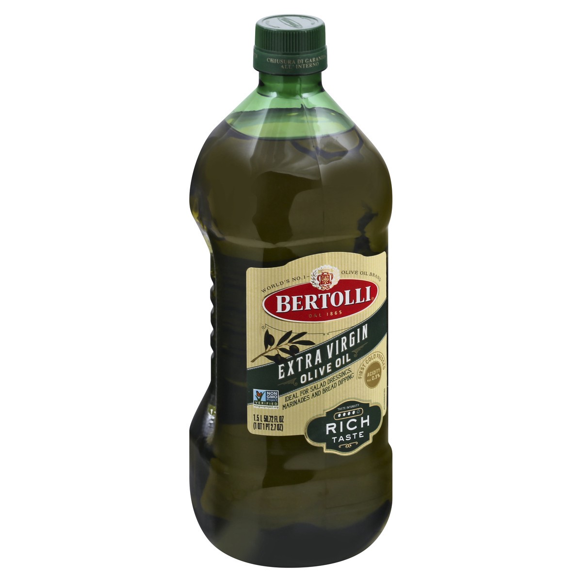 slide 9 of 9, Bertolli Extra Virgin Olive Oil, 1.50 liter