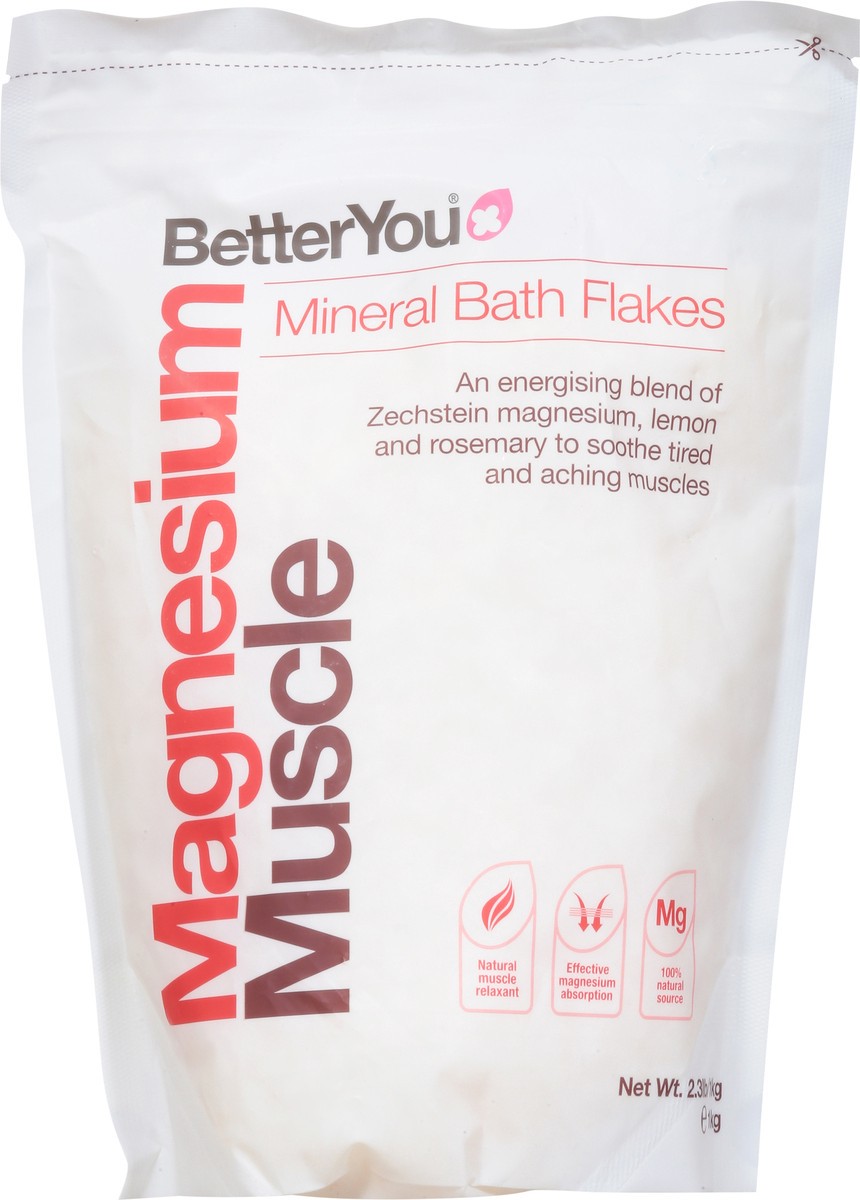 slide 5 of 13, BetterYou Magnesium Muscle Mineral Bath Flakes 2.3 lb, 2.3 lb