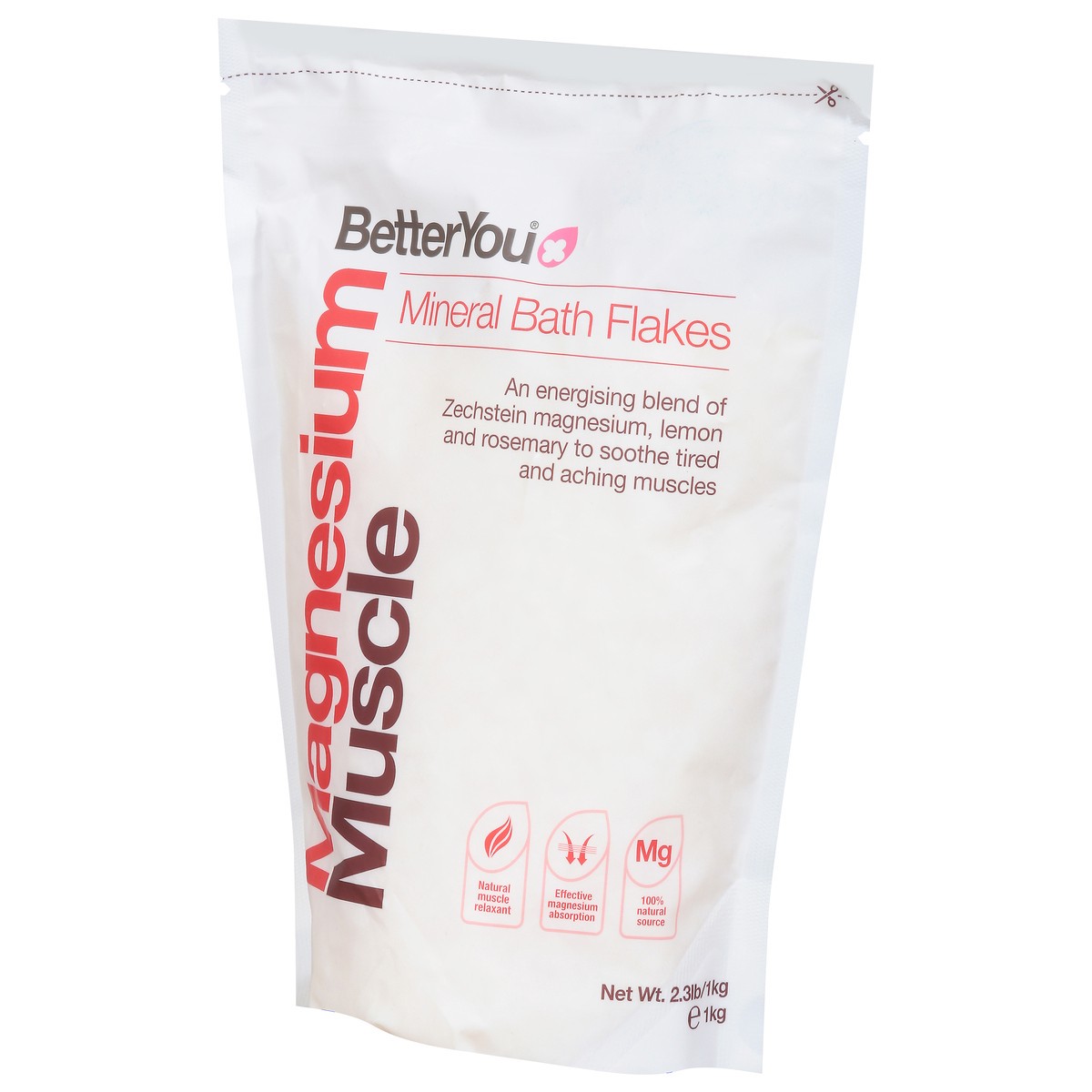 slide 11 of 13, BetterYou Magnesium Muscle Mineral Bath Flakes 2.3 lb, 2.3 lb