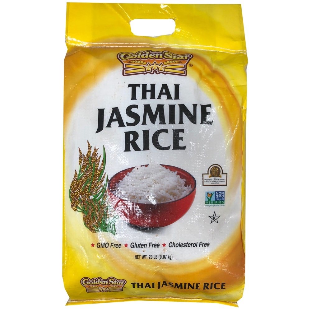 slide 1 of 1, Golden Star Thai Jasmine Rice, 20 lb