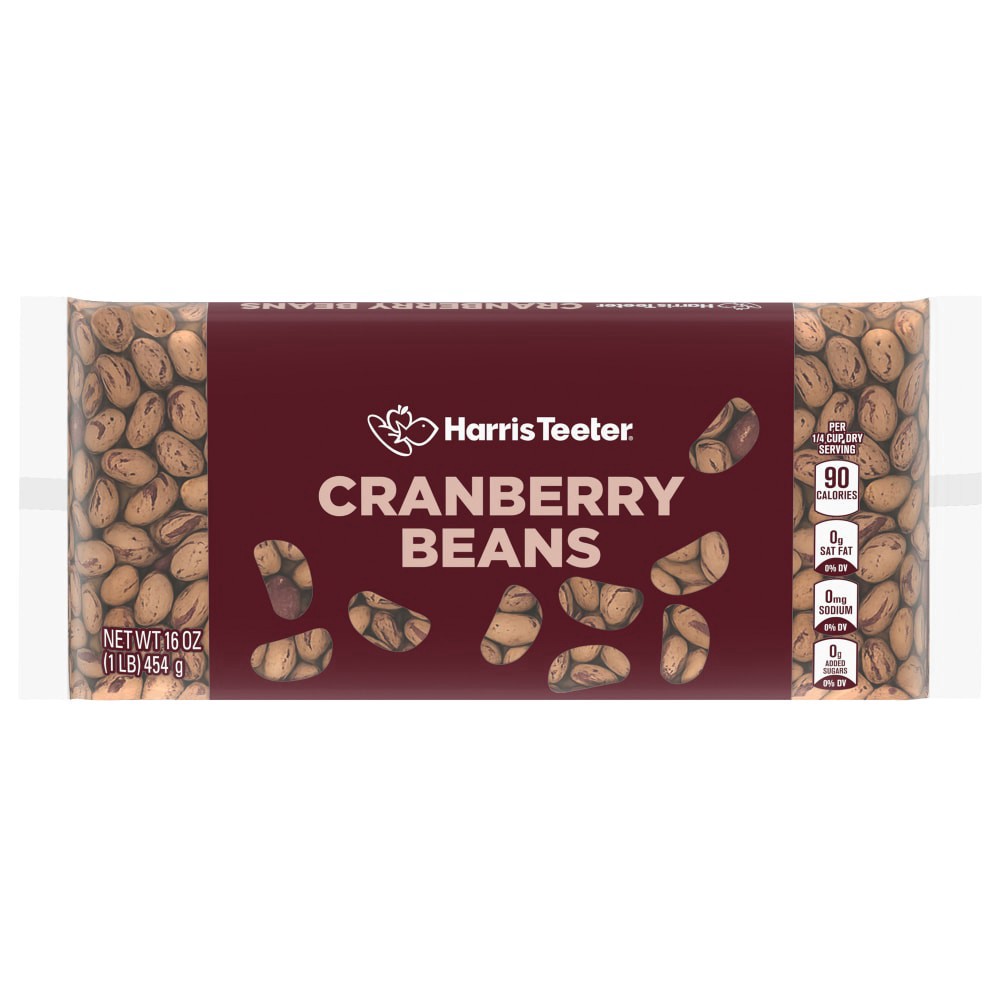 slide 4 of 4, Harris Teeter® Dry Cranberry Beans, 1 lb