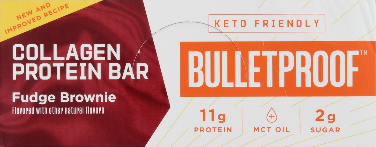 slide 14 of 14, Bulletproof Fudge Brownie Collagen Protein Bar 12 - 1.4 oz Bars, 12 ct