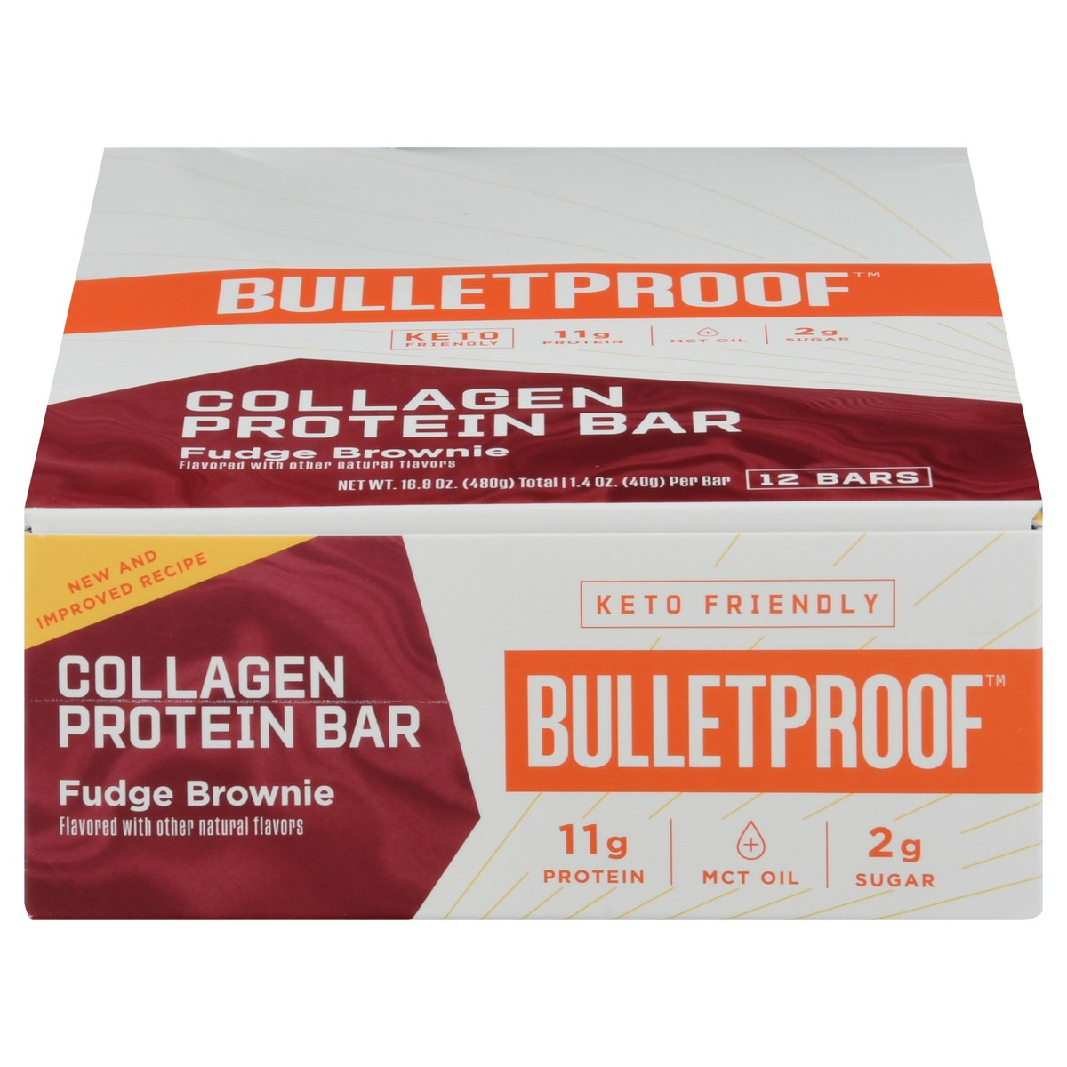 slide 1 of 14, Bulletproof Fudge Brownie Collagen Protein Bar 12 - 1.4 oz Bars, 12 ct