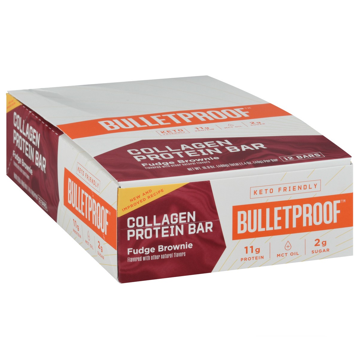 slide 7 of 14, Bulletproof Fudge Brownie Collagen Protein Bar 12 - 1.4 oz Bars, 12 ct