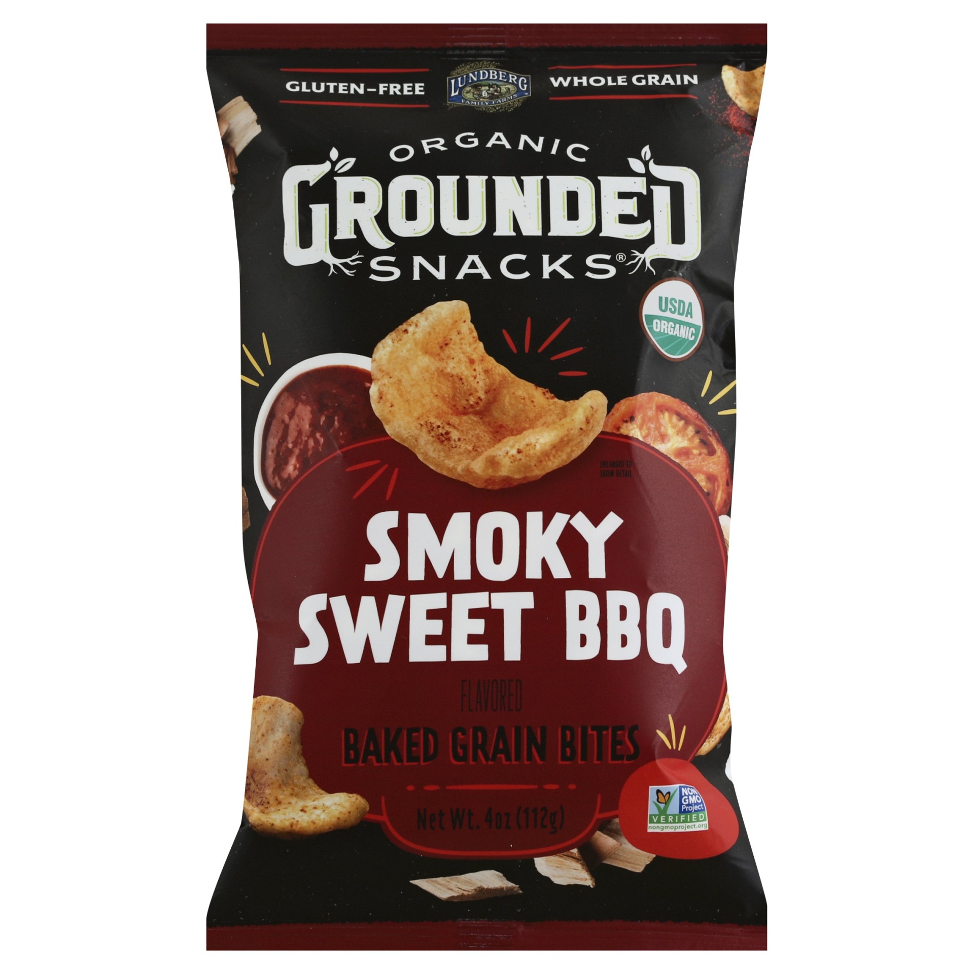 slide 1 of 1, Lundberg Smoked BBQ Grain Bites, 4 oz