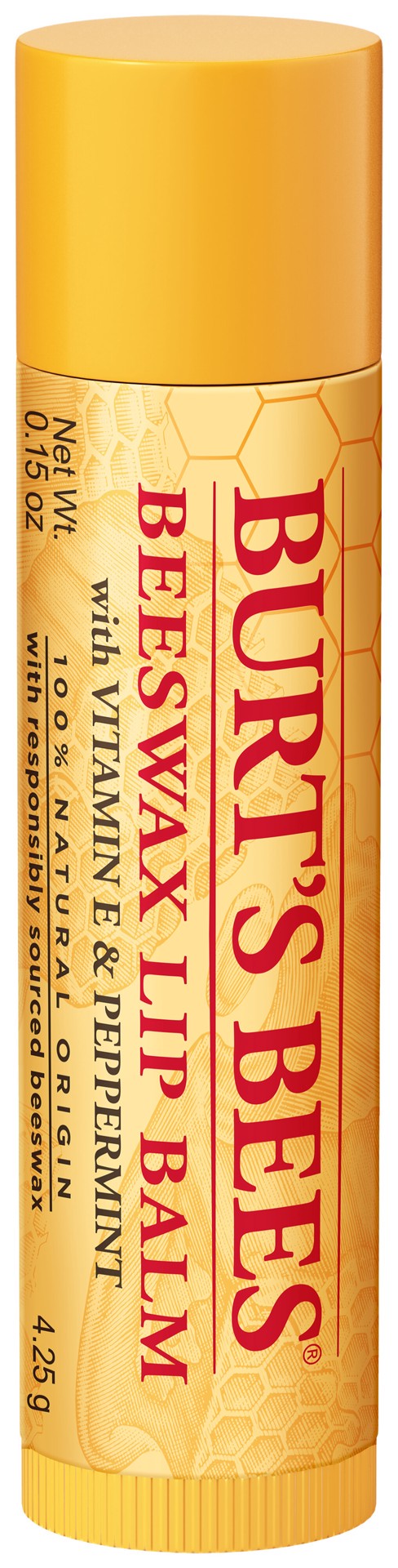 slide 1 of 5, Burt's Bees Beeswax Lip Balm With Vitamin E And Peppermint, 0.15 oz