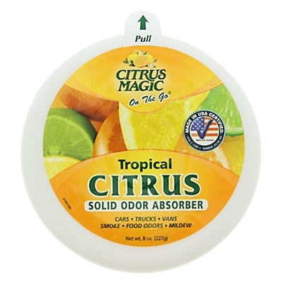 slide 1 of 1, Citrus Magic Tropical Citrus Sea Breeze Linen on the Go Odor Absorbing Solid Air Freshener, 8 oz