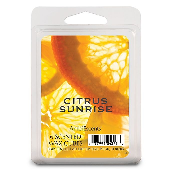 slide 1 of 1, AmbiEscents Citrus Sunrise Wax Fragrance Cubes, 6 ct