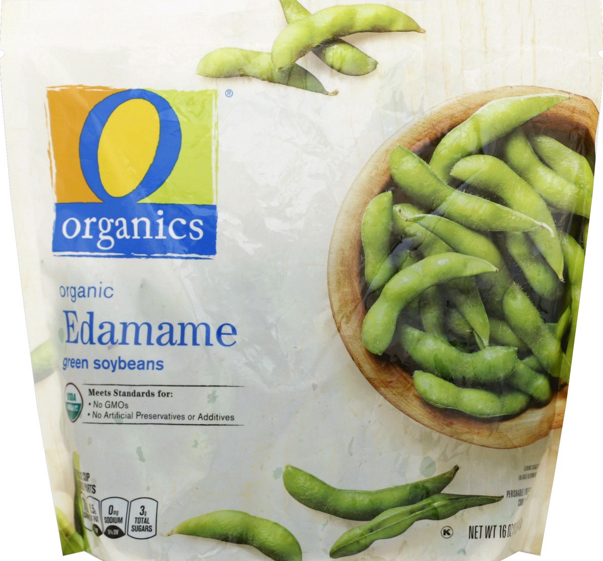 slide 2 of 2, O Organics Whole Edamame, 16 oz