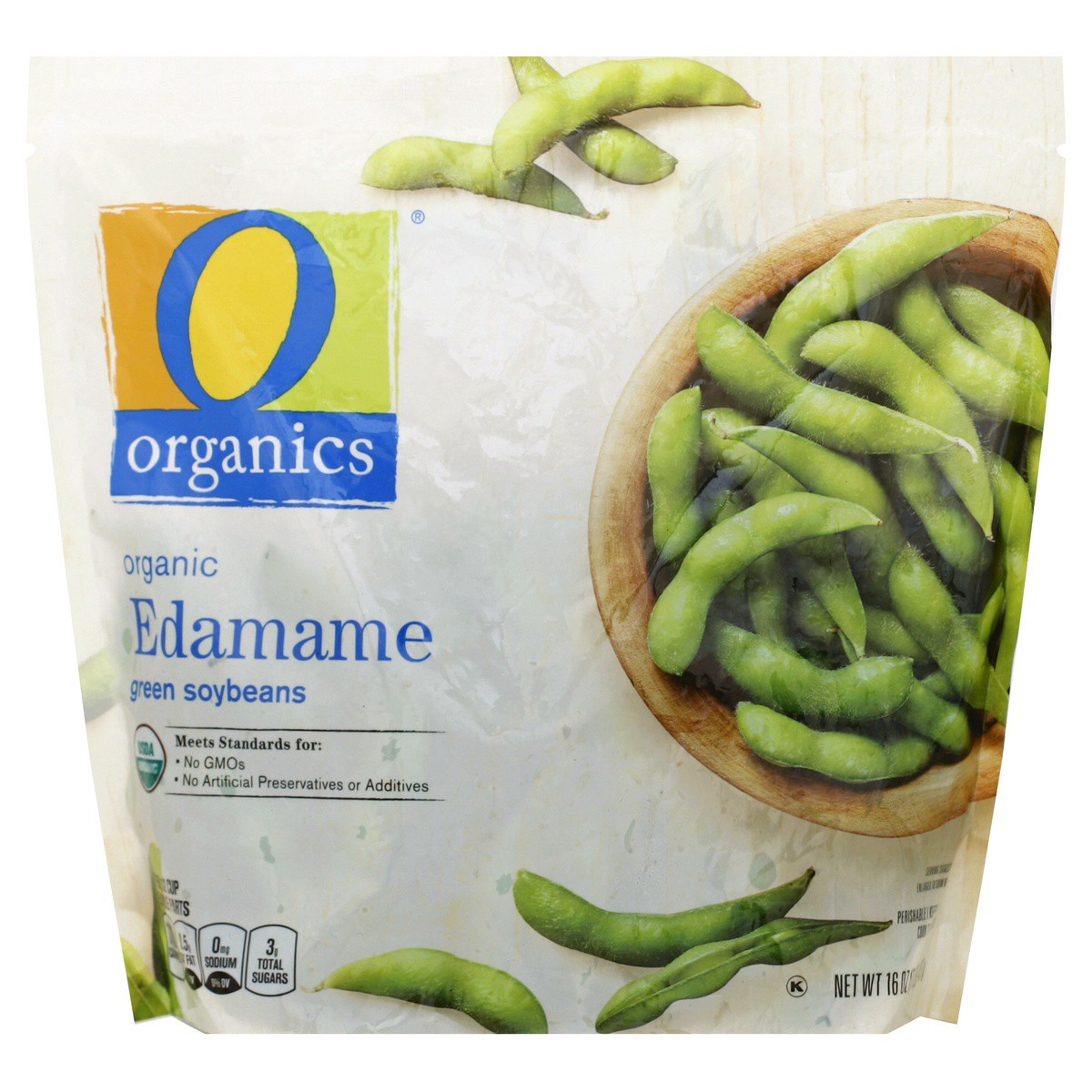 slide 1 of 2, O Organics Whole Edamame, 16 oz