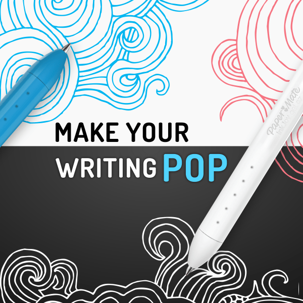 slide 8 of 8, Paper Mate InkJoy 7.7 mm Gel White Ink Medium Point Pens 3 ea, 3 ct