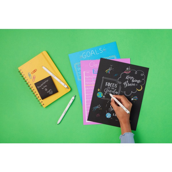 slide 5 of 8, Paper Mate InkJoy 7.7 mm Gel White Ink Medium Point Pens 3 ea, 3 ct