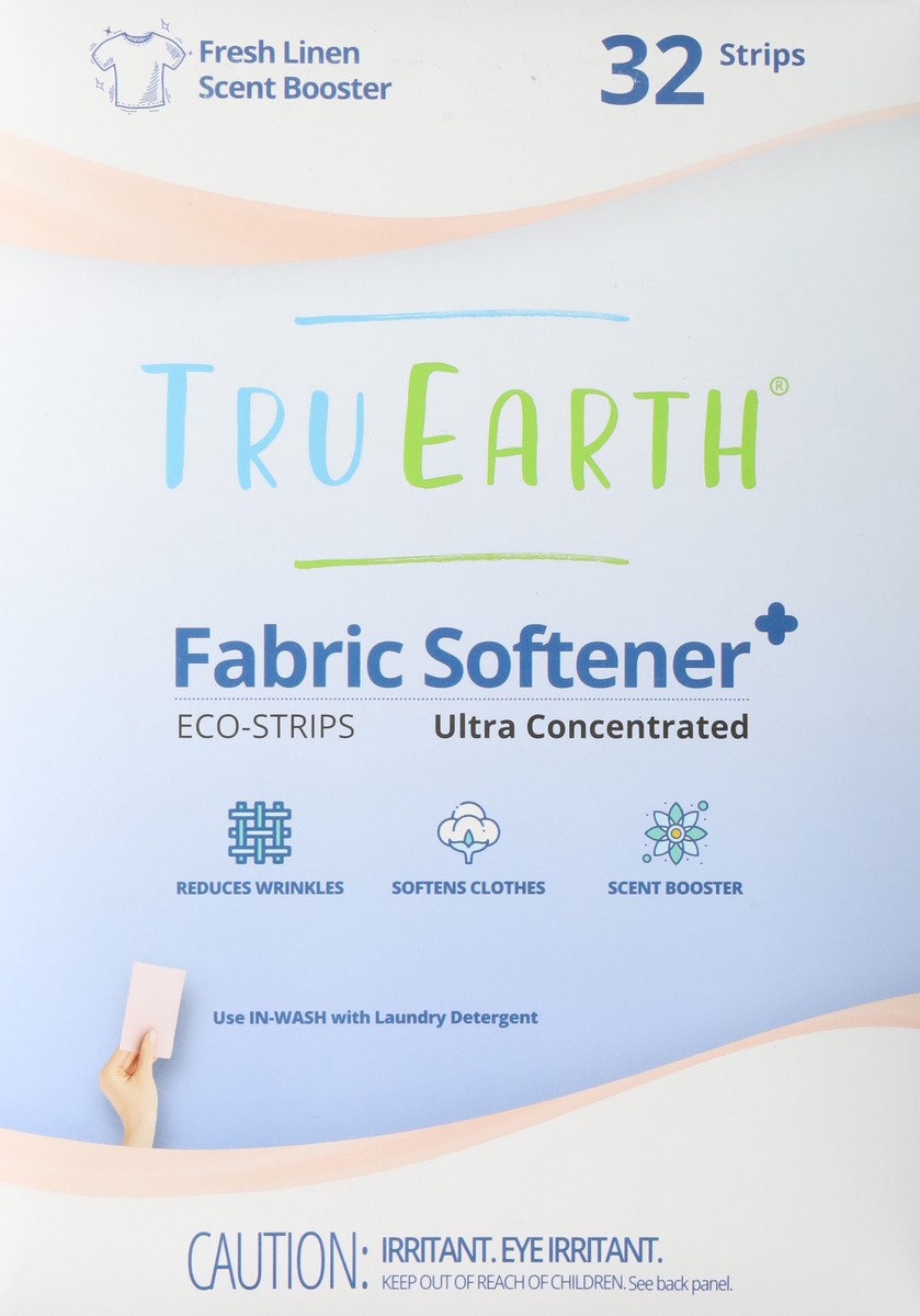 slide 5 of 12, Tru Earth Eco-Strips Ultra Concentrated Fresh Linen Scent Booster Fabric Softener 32 ea, 32 ct