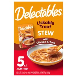 Hartz Delectables Stew Chicken & Tuna Lickable Cat Treats, 5ct