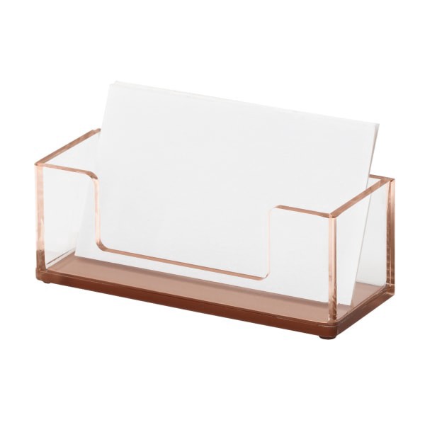 slide 3 of 5, Realspace Rose Gold Acrylic Business Card Holder, 1 ct
