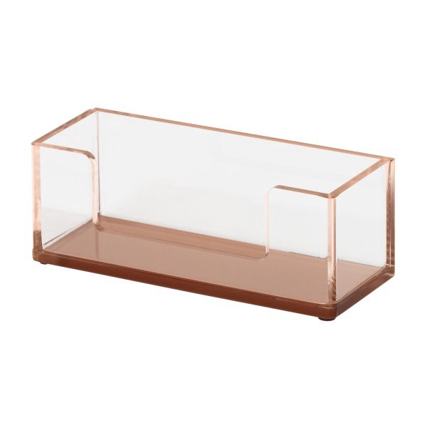 slide 2 of 5, Realspace Rose Gold Acrylic Business Card Holder, 1 ct
