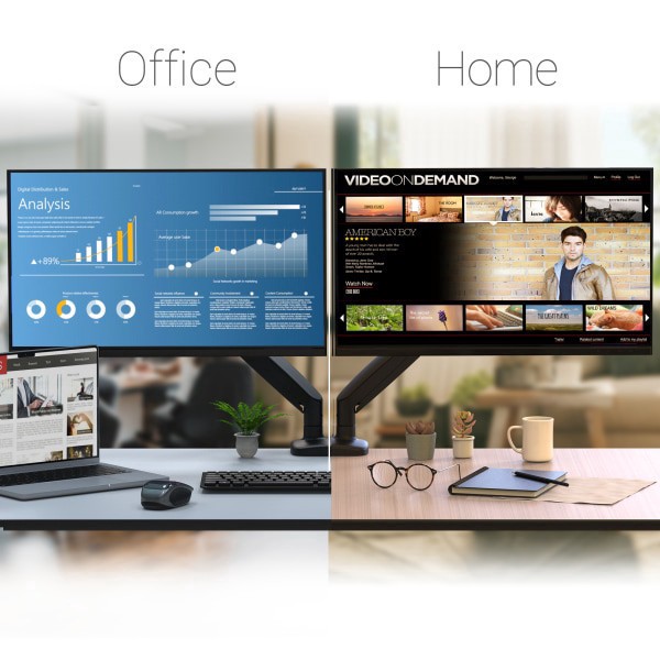slide 6 of 7, j5create Ergonomic Dual-Monitor Mount 1 ea, 1 ct