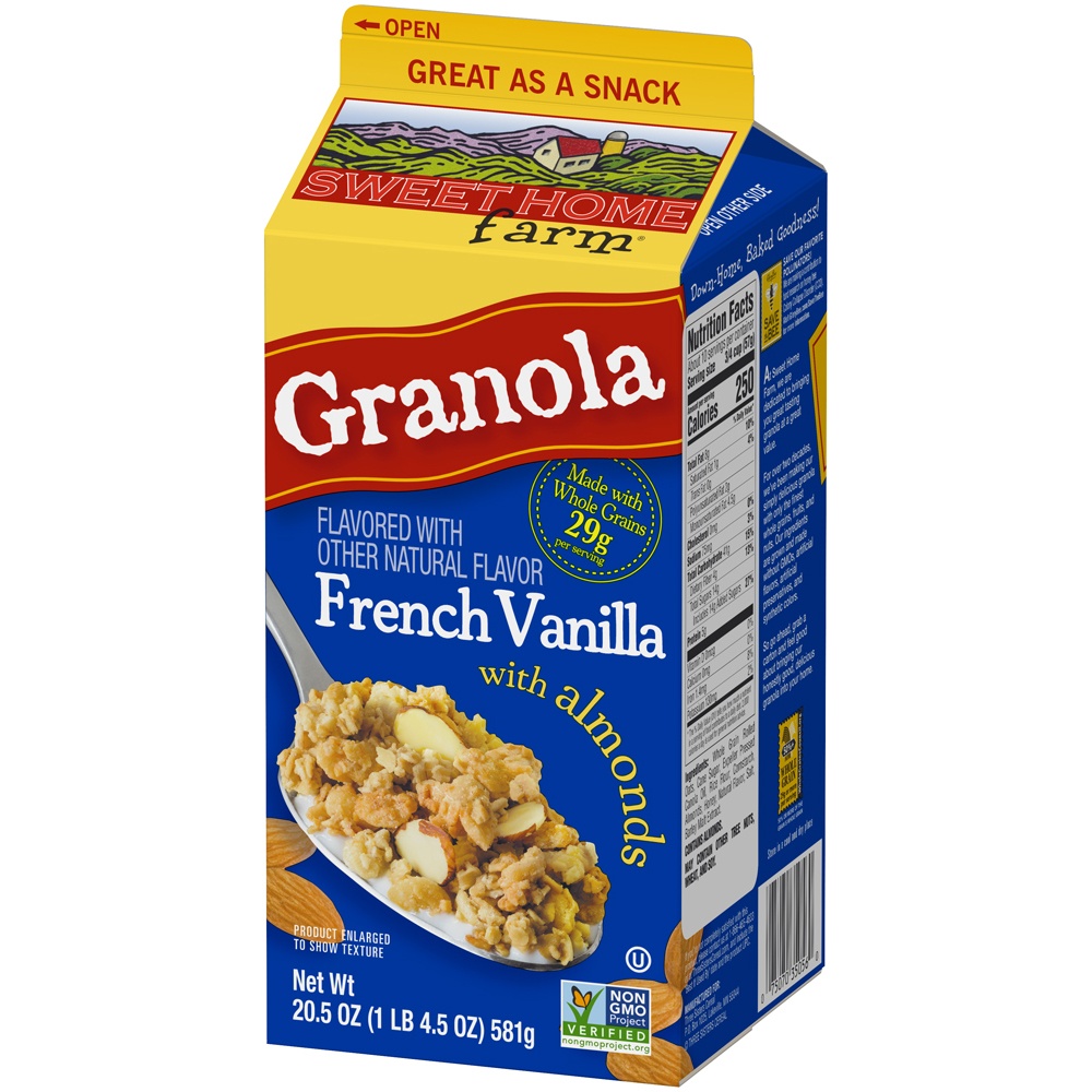 slide 3 of 8, Sweet Home Farm French Vanilla Granola With Almonds, 20.5 oz