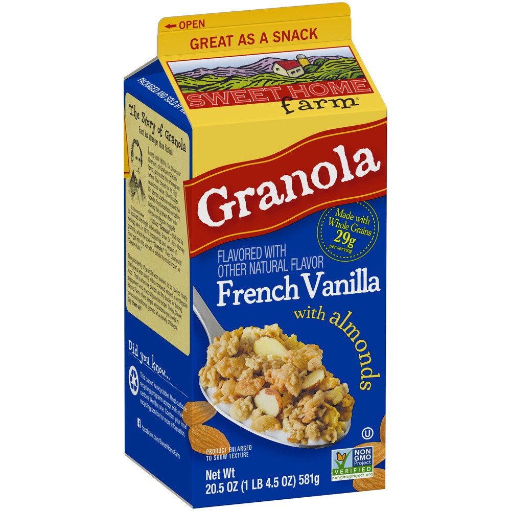 slide 5 of 8, Sweet Home Farm French Vanilla Granola with Almonds 20.5 oz, 20.5 oz