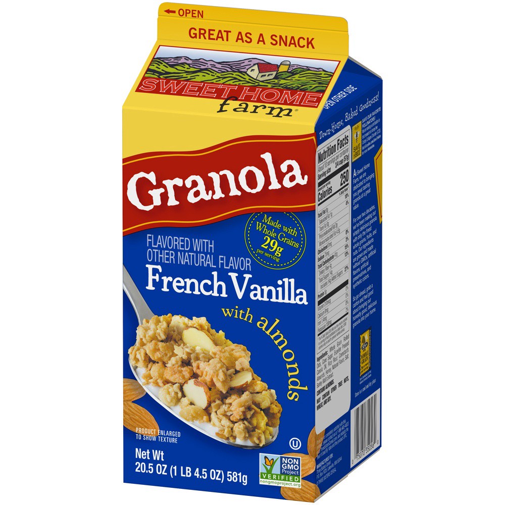 slide 6 of 8, Sweet Home Farm French Vanilla Granola with Almonds 20.5 oz, 20.5 oz