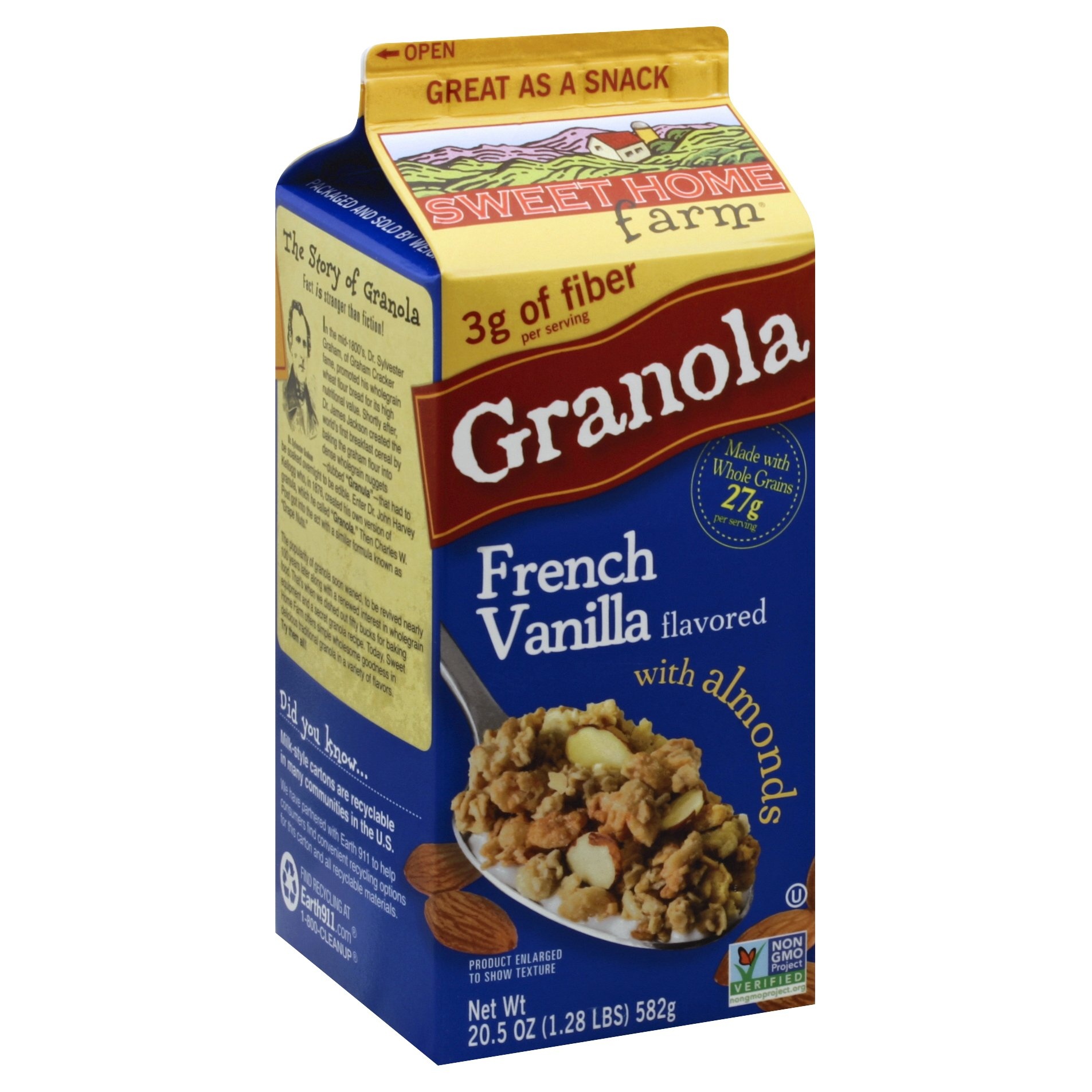 slide 1 of 8, Sweet Home Farm French Vanilla Granola With Almonds, 20.5 oz