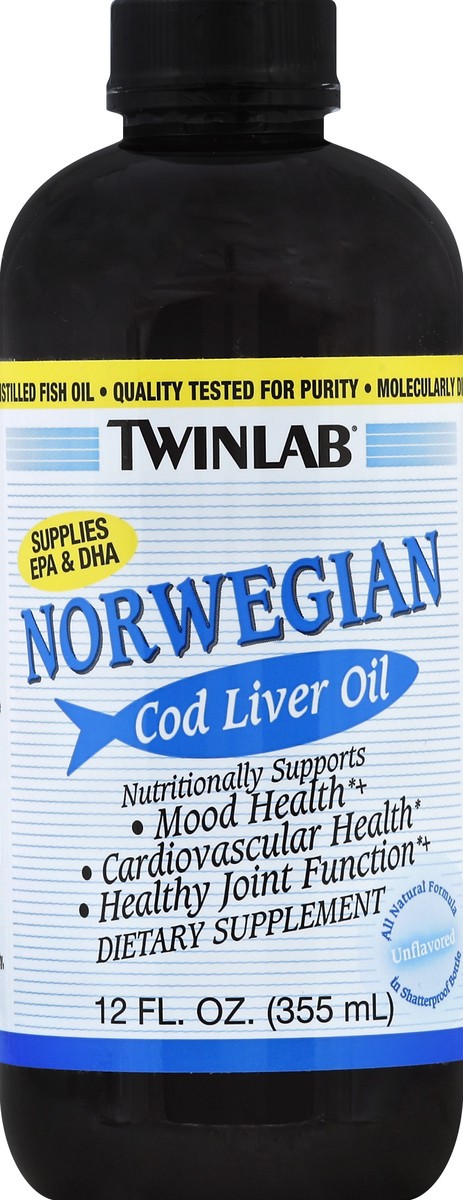 slide 3 of 3, Twinlab Cod Liver Oil 12 oz, 12 oz