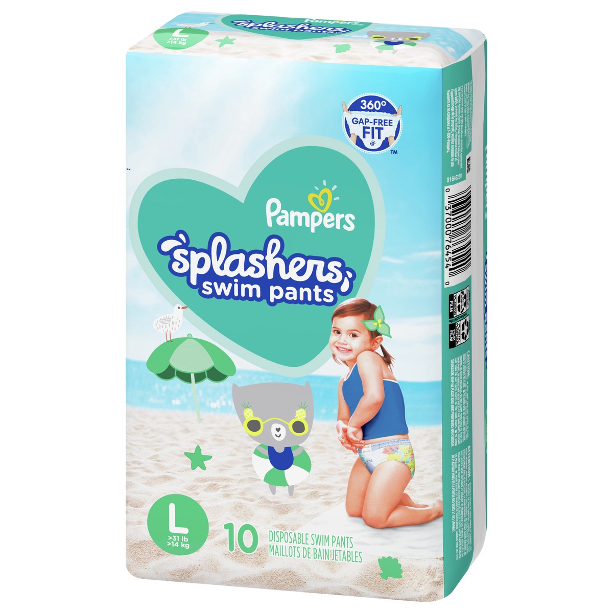 slide 4 of 6, Pampers Splashers Swim Diapers, Size 5, 10 Count, Disposable Baby Swim Diapers, 10 ct