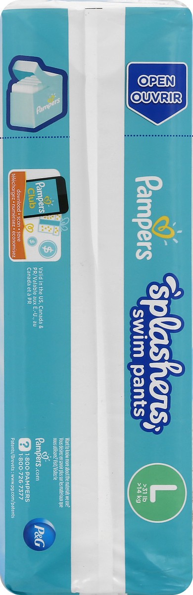 slide 3 of 6, Pampers Splashers Swim Diapers Size L - 10 Count, 10 ct